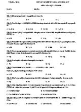 Đề thi thử học kỳ 1 môn Hóa học Lớp 12 (Cơ bản) - Năm học 2016-2017 (Có đáp án)